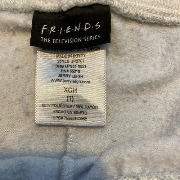 Gray Tie-Dye Drawstring Friends Sweatpants - Picture 4 of 4